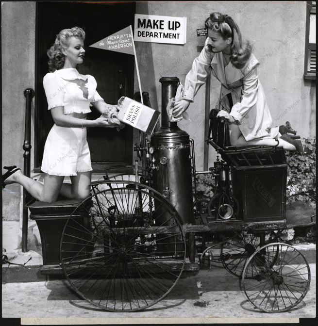 Achille Fillion Steam Car, Hollywood Press Photograph, July 13, 1942, Orson Wells Film, The Magnificent Ambersons, Front